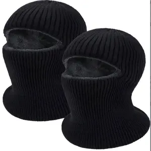 Autumn Winter Warm Knitted Beanie with Ear Protection, Versatile for Men, Outdoor Cycling, Thickened Warm Head Cover, Windproof and Breathable Mask, Ski Hat, 2-in-1 Cap