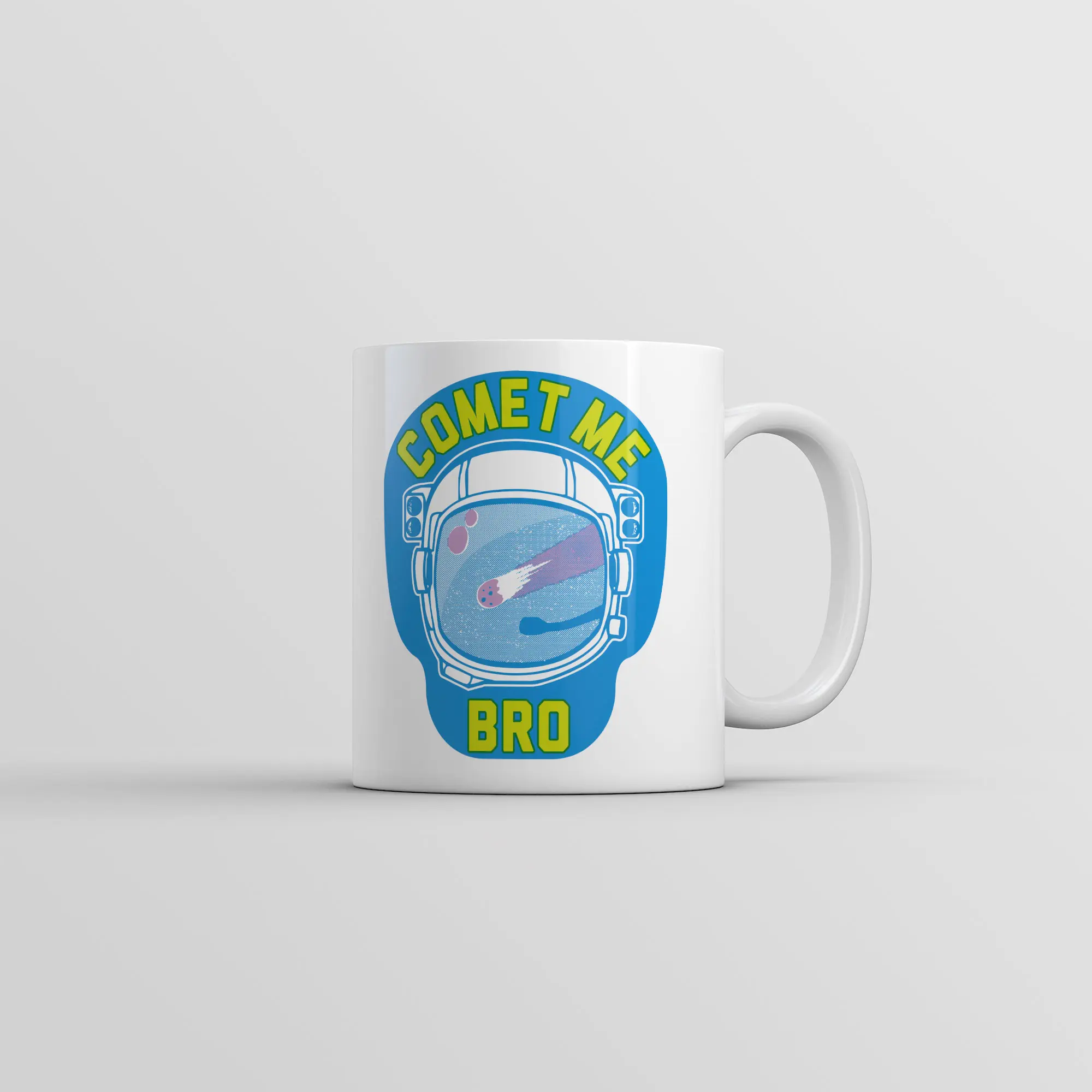 Comet Me Bro Mug Funny Astronaut Graphic Novelty Coffee Cup - 11oz Funny Coffee Mugs Ceramic Printed Drinkware Cup