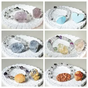Asteraia[NO.NR01-NR06]Variety Crystal Bracelet and Ring Set–  Handmade Gemstone Bracelet Daily Wear Summervibes