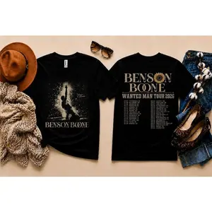 Benson Boone Wanted Man Tour 2026 Concert Shirt 2 Sides