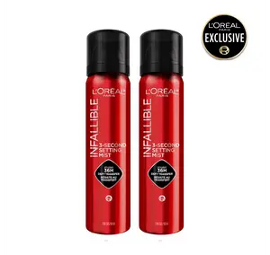 Infallible 3-Second Setting Spray Mist, Microfine Mist for up to 36HR Wear, 1.76 oz, L'Oréal Paris