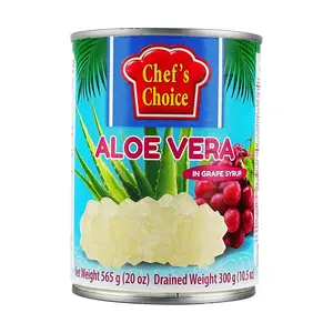 Chef's Choice Thai Grape Flavored Aloe Vera in Syrup 565g - Ready to Eat Fruit Salad, Bubble Tea, Baking Ingredient