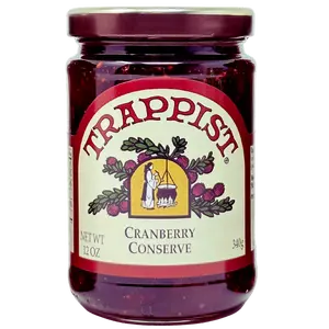 Trappist Cranberry Conserve - Handcrafted Natural Fruit Preserve for Holiday Meals & Topping 12 oz