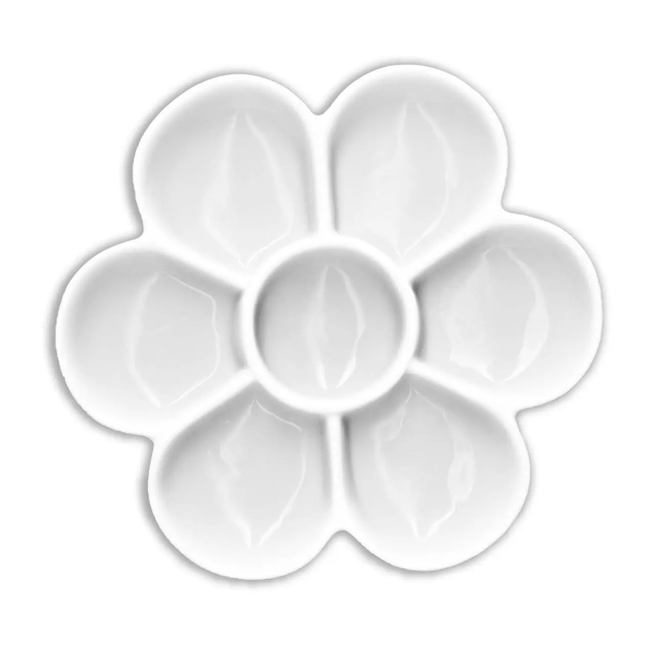 Kuretake Porcelain Umezara Flower Palette, 7-Well, 5.9"