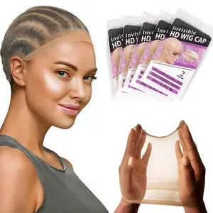 gift package &HD Wig Cap&Hair salon styling partition crocodile clip hair salon&Edge Brush Double Sided Edge Comb for All Hair styles