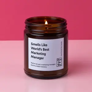Smells Like World's Best Marketing Manager Soy Candle | Marketing Manager Gift, Gift for Manager, Christmas Gift