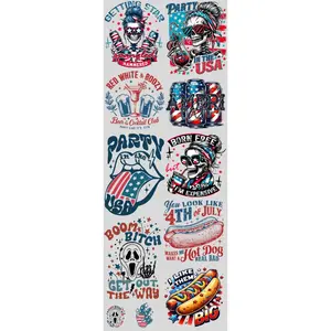 Red White And Boozy DTF Transfers Gang Sheet 22” wide x 60” long DIY Direct to Film T Shirt Transfers
