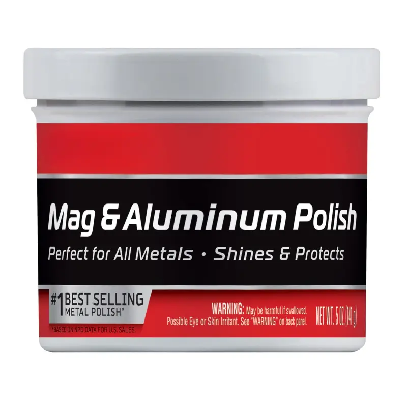 Mag & Aluminum Polish, 5 oz.- Brilliant Shine, Easy to Use, For All Uncoated & Unplated Metals Including Aluminum Wheels, Stainless Steel Trim and Exhaust Tips, Brass & More (05100)2026