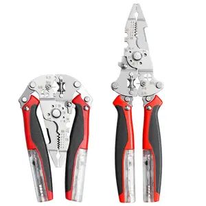 10" Heavy Duty 18-in-1 Wire Stripper with Voltage Tester, Professional Electrical Pliers with 2 Detachable Test Pens, High Leverage Power Cutter, 250mm All-in-One Electrical Maintenance Tool