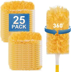 Heavy Duty Duster Refills – 25PCS Unscented Disposable Dusting Pads for Furniture, Blinds & Ceiling Fans