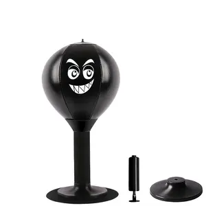 Stress Relief Desktop Boxing Bag with Suction Cup for Fitness Exercise - Heavy Duty Desk Boxing Ball Suitable for Children and Adults Skills Enhancer Hand Eye Coordination