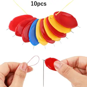 Random Color Needle Threader, 10pcs Portable Needle Threading Tool, Stitch Stuff For Hand Sewing, Needle Work, Household Items Cross Stitch, Sewing Accessories, Fall Gifts, 2024 Christmas Gifts