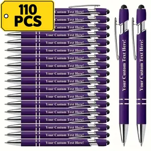 Private customization — 110‑Piece Personalized Ballpoint Pens Custom Engraving Available; Ideal for Students, Back‑to‑School, Gifts, Mother’s Day & Father’s Day — Please add engraving text in Order Note or DM with your order number.The Pen