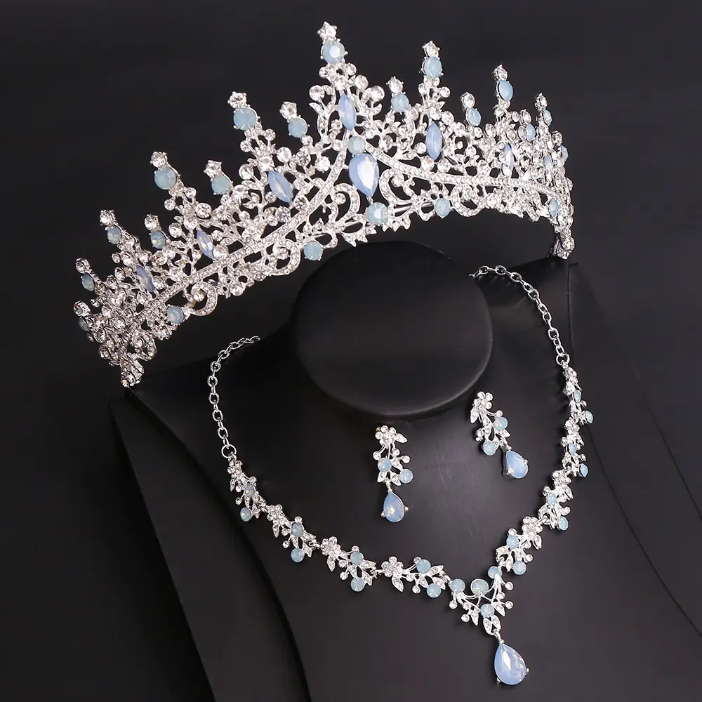 H1269silvery white+Blue Jelly Diamond+C1