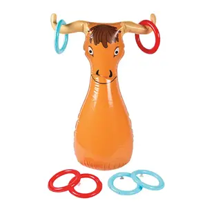 18" x 30" Inflatable Ox Lasso the Steer Ring Toss Game - 7 Pc.
