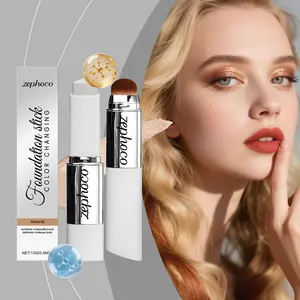 Natural Color Foundation Stick, Buildable Radiant Coverage, Lightweight Glossy Finish, Even Skin Tone, Long-Lasting Makeup, No Flaking, 1 Unit