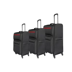 3 Piece Expandable Luggage Set 20in 24in 28in Lightweight Oxford Fabric Softside Suitcase with TSA Lock 360° Spinner Wheels for Travel, Business Trip