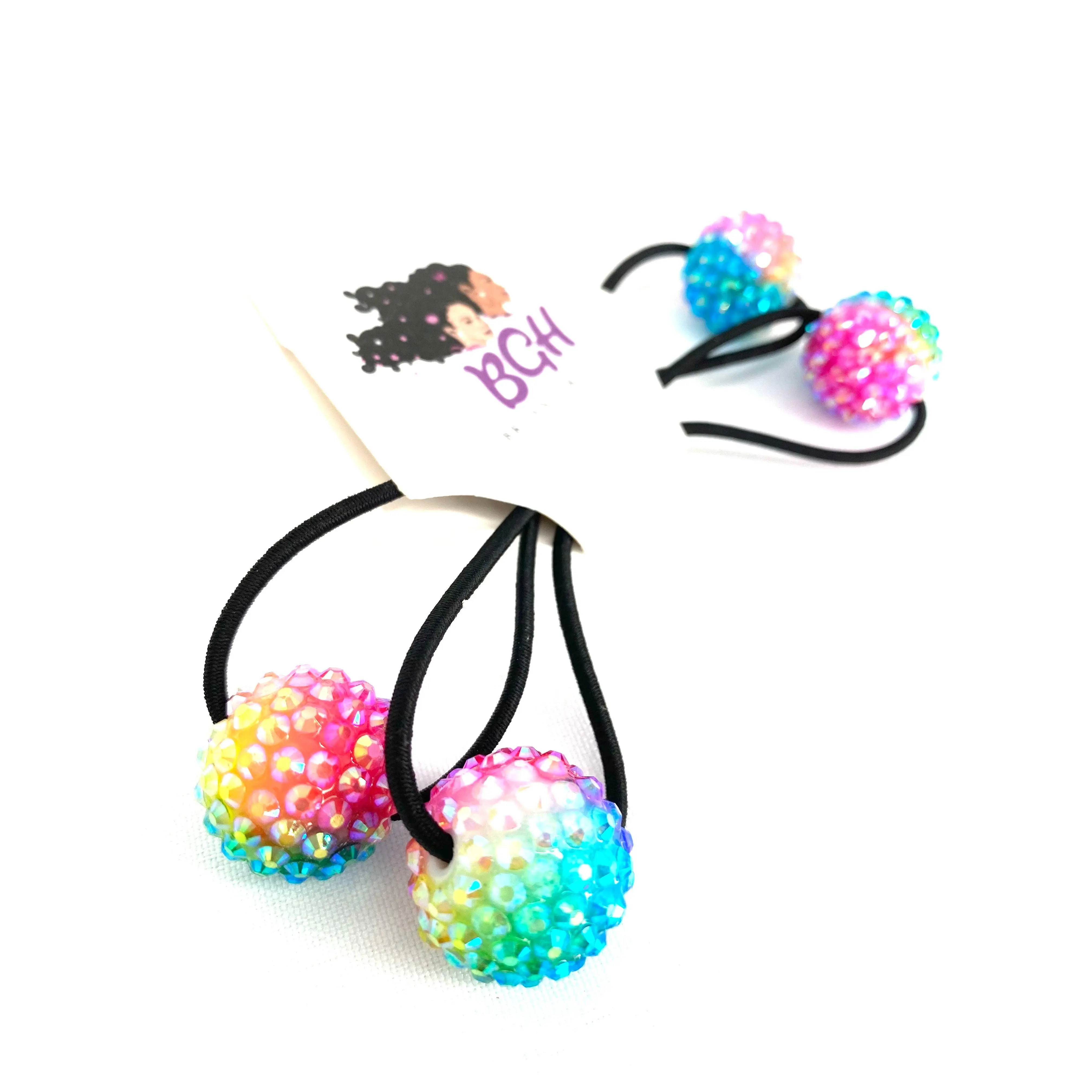 Brown Girls Hair Brown Girls Hair Tie Dye Bling Bobbles Beaded Beadbun Hair Knockers Accessories Ponytail Hairstyle Beads Charms Rubber Bands
