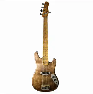 Woodcraft electric guitars AmpMaster 5 Bass short scale 30 Figured Brown