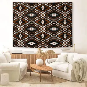 Tribal Aztec Print Tapestries, Black White Geometric Tapestry Wall Hanging,Modern Abstract Wall Blanket, Minimalist Boho Backdrop Decor for Bedroom Living Room Aesthetic Home Wall Art