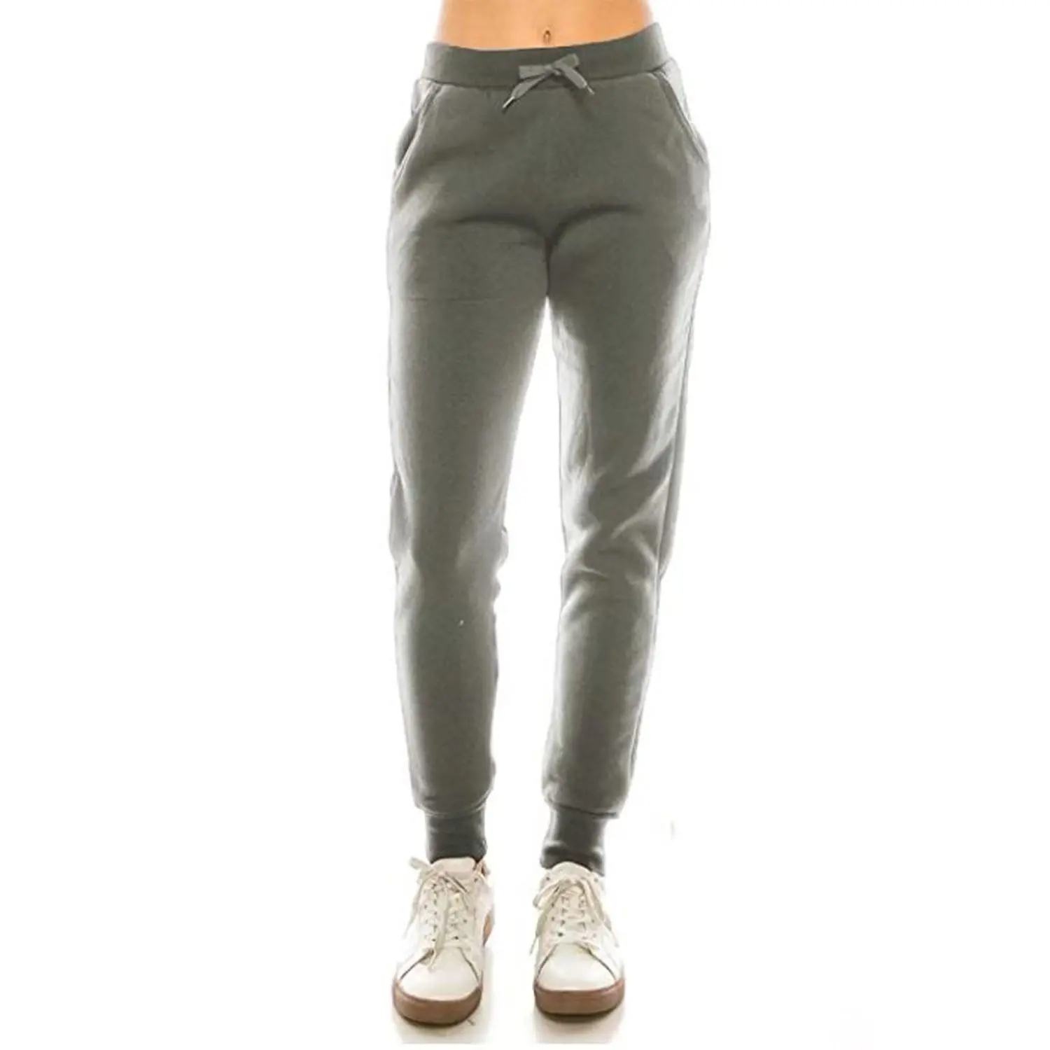 Women's Joggers Sweat Pants With Drawstring Waist Burgundy WP31