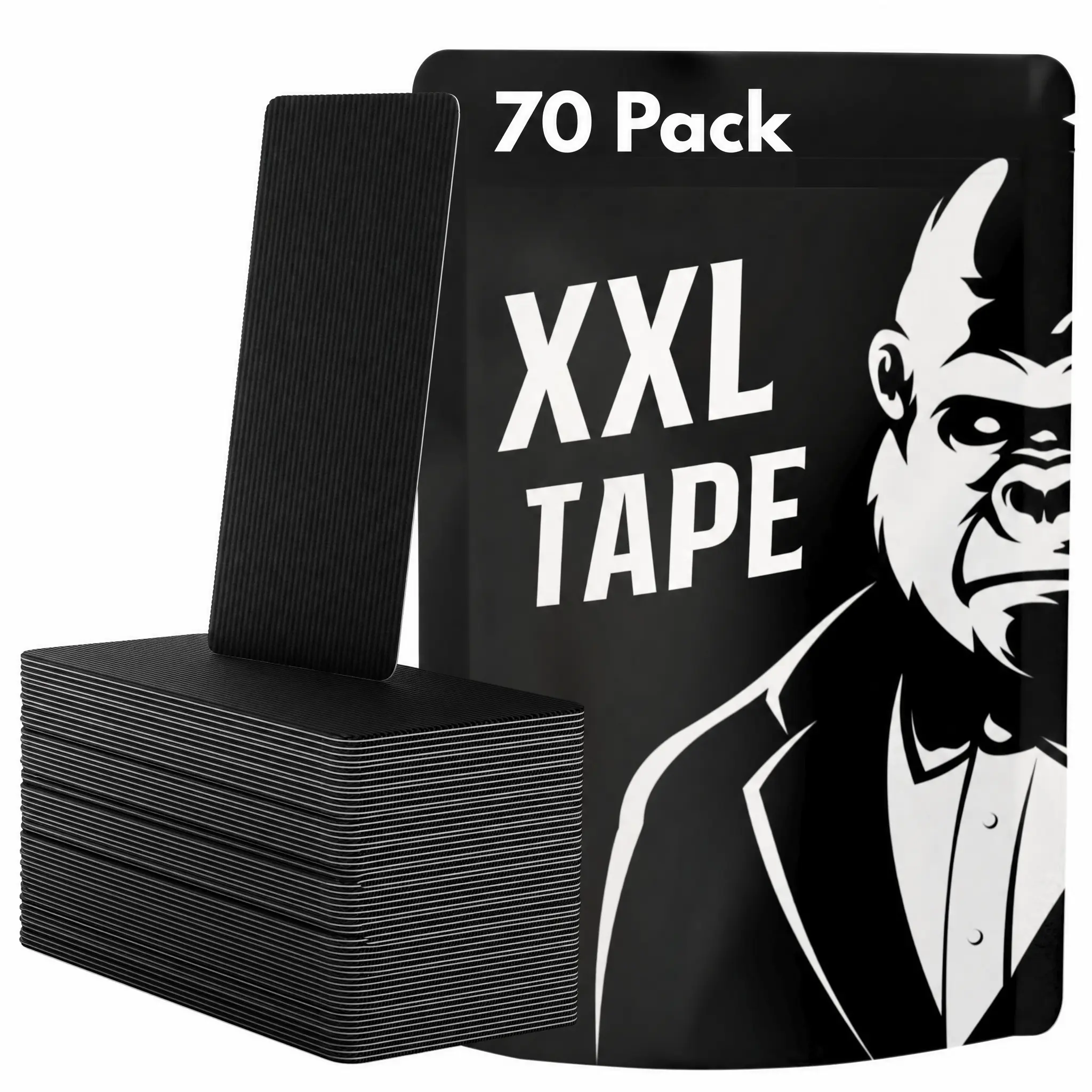 Beast Tape XXL Sleep Mouth Tape, 70-Pack Extra Large Adhesive Strips for Men, Healthcare Snoring Support & Nighttime Mouth Breathing Aid