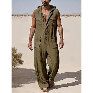 Mens Leisure Linen Jumpsuit Mens Leisure Linen Jumpsuit