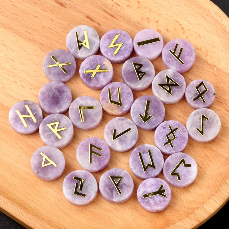 Natural Agate Rune Stones | Elder Futhark Rune Set | Crystal Divination Kit | Witchcraft Supplies | Pagan Tools | Spiritual Gift