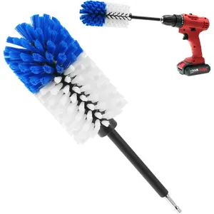 Wheel Brush, Soft Drill Wheel Cleaner Brush, Drill Brush For Car Wheel, No Scratches Highly Dense and Durable Car Wheel Brush Rim Tire Car Cleaning Brush For Wheels,Rims,Engines,Exhaust