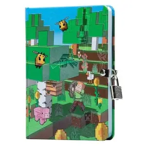 Minecraft: Mobs Glow-In-The-Dark Lock & Key Diary -- Insights, Hardcover