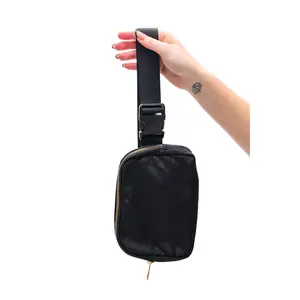 Everywhere I Go Crossbody Belt Bag in Black