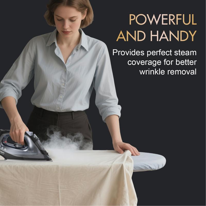 PANCERKA 1600W Steam iron, Adjustable Thermostat Control steam iron, non-stick soleplate, Overheat Safety Protection & Variable Steam Control, suitable for ironing clothes on all fabrics, Steamer for Clothes, Iron for Clothes, Travel Essentials