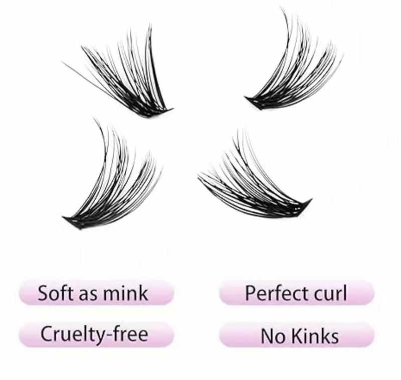 DlY Eyelash Extension Kit Summer Style,320 Pcs D Curl Clusters Individual FalseEyelashes, Mixed 9-1ómm, with LashBond & Seal, Eyelash Tweezers, EyelashRemover, Eye Makeup EnhancementProducts,Dly Lash Extensions at Home,Mother's Day Gift