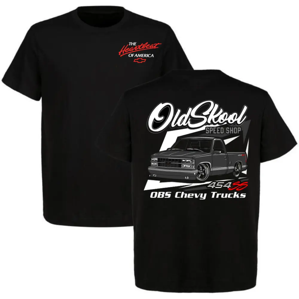OBS Chevy 454 SS Truck T Shirt, Old Skool Automotive Graphic Tee, Classic Pickup Enthusiast Shirt, Vintage Streetwear Style Top, Gift For Men Women