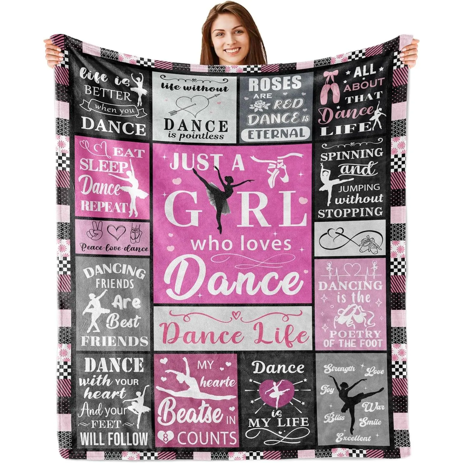 Dance Gifts, Dance Recital Gifts for Girls, Dance Gifts for Girls 8-12, Dance Competition Gifts, Dance Team Gifts, Dance Sister Gifts, Dance Blanket 60"X 50"