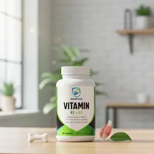 ImmunoFortify Vitamin K2 + D3 - Supports Bone Health & Immune System - Promotes Calcium Absorption & Cardiovascular Health - 60 Capsules