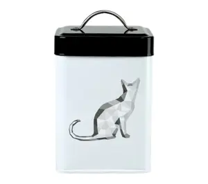 10 Strawberry Street Geometric Cat Sqaure MetalCanister, Smal 10 Strawberry Street Geometric Cat Sqaure MetalCanister, Smal