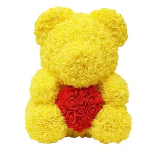 Yellow rose bear