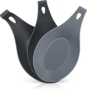 Spoon Rest for Stove Top, 3 Pack Small Silicone Spoon Holder for Kitchen Counter, Coffee Spoon Rest, Heat Resistant Cooking Spoon Holder Perfect Kitchen Gadgets