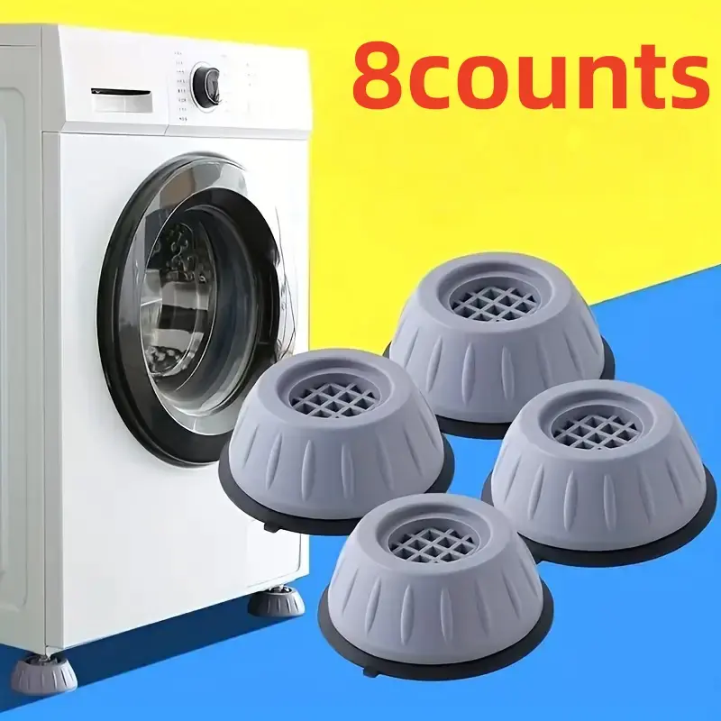 8pcs Anti-Vibration Pads Set for Large Appliances, Noise & Vibration Reduction, Stabilizer Feet for Washing Machine, Durable Shock-Absorbing Pads