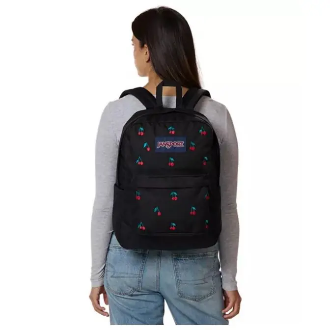 JanSport Cherry SuperBreak Plus Backpack​ - Black - TikTok Shop