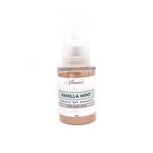 Just Ingredients Vanilla Mint Organic Dry Shampoo for Dark Hair with Bentonite Clay & Organic Arrowroot for Volume & Cleansing
