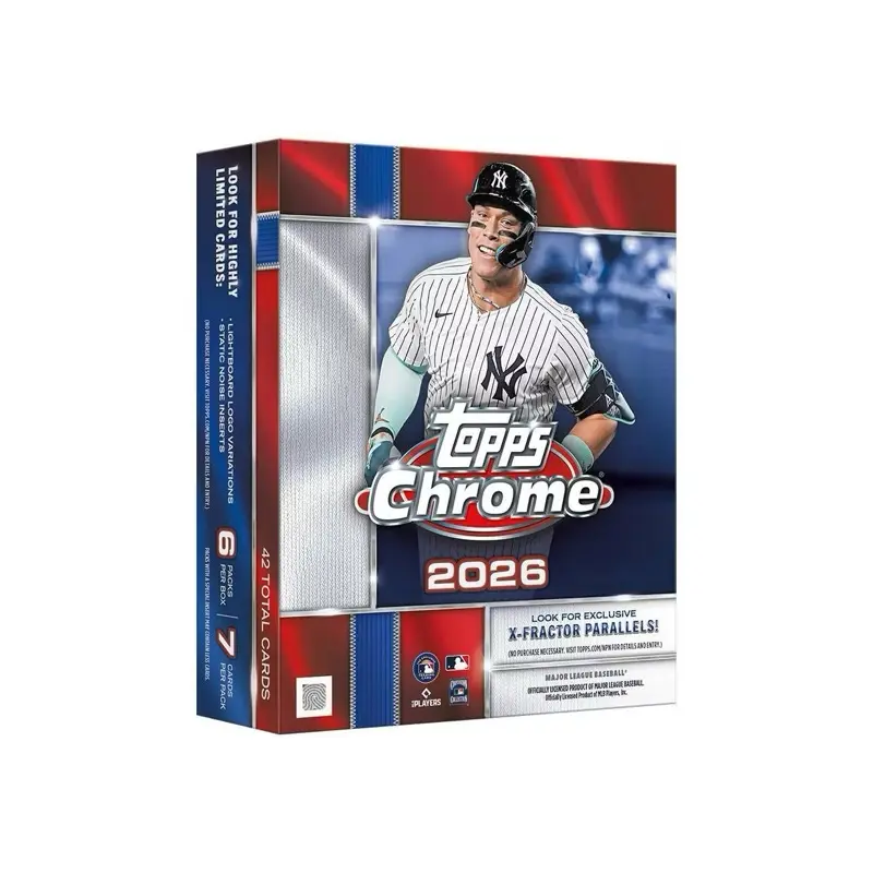 2026 Topps MLB Chrome Baseball Trading Card Mega Box