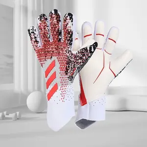 Adult Children Women Men Football Training Goalkeeper Gloves, Thick Anti-Slip Wear-Resistant Latex Goalie Gloves, Soccer Practice Equipment kits