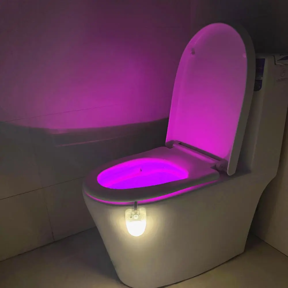 Battery Required LED Toilet Light, Smart Toilet Sensor Light, Color Changing LED Toilet Light For Bathroom (Without Battery), Led Atmosphere Lamp, Color Changeable Led