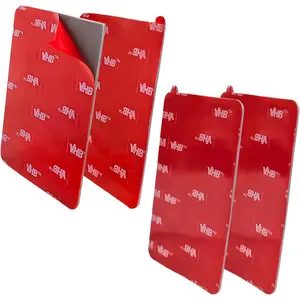 4 count Adhesive Sticky Pads for Dash Cam, Heat-Resistant Large Rectangular Double-Sided Sticky Pads, Heavy Duty Mounting Tap Replacement for  Windshields Dashboard