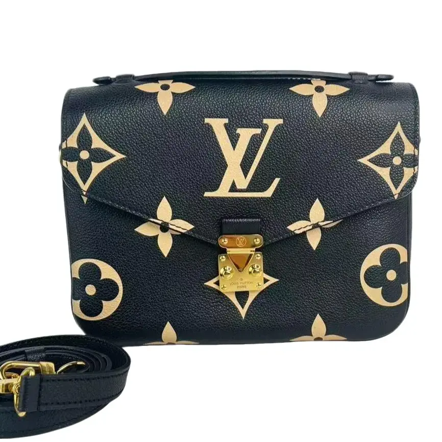 Pre-owned Louis Vuitton Leather Crossbody bags Bicolor Monogram Empreinte Giant Pochette Metis Crossbody Bag Very Good Pre Loved Designer Bag