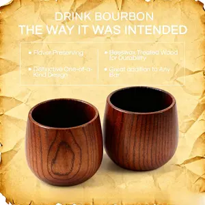 [Buy 1 Get 1 Free] Wooden Whiskey and Bourbon Tumbler Glass Charred or Uncharred Old Fashioned Drinkware Premium Handcrafted Wooden Glassware Stylish Bourbon Gift for Men Trending Barware Unique Whiskey Lover Gift Home Bar Decor Special Occasion