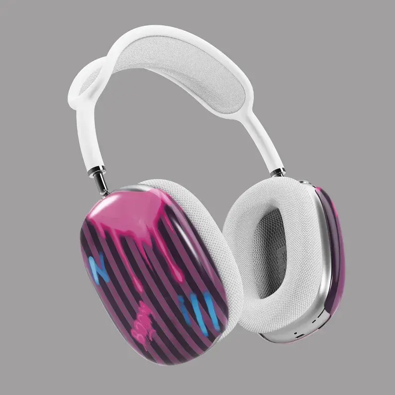 Jinx Arcane AirPods Max Case - Aesthetic Vintage Graffiti Design, Durable Polycarbonate, Lanyard-Compatible, Port-Protective, Charging-Friendly Cover