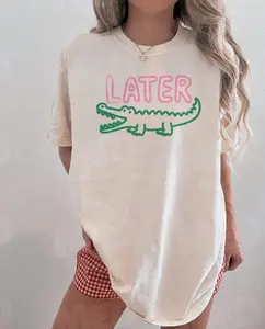 Comfort Colors Later Gator T-Shirt, Funny Alligator Shirt, Southern Saying Gift, Retro Gator Tee, Florida Lover Top, Crocodile Shirt